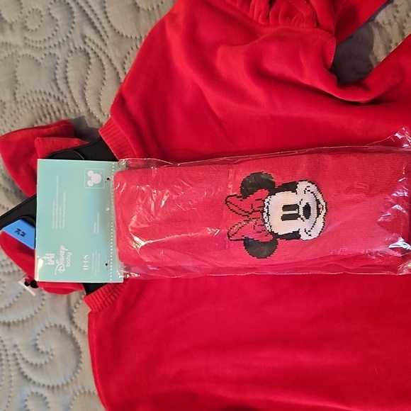 Red Minnie Mouse Dress with Headband and Tights - Picture 5 of 8